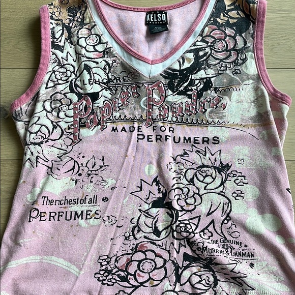 Pink Graphic Sleeveless Top - Picture 2 of 3